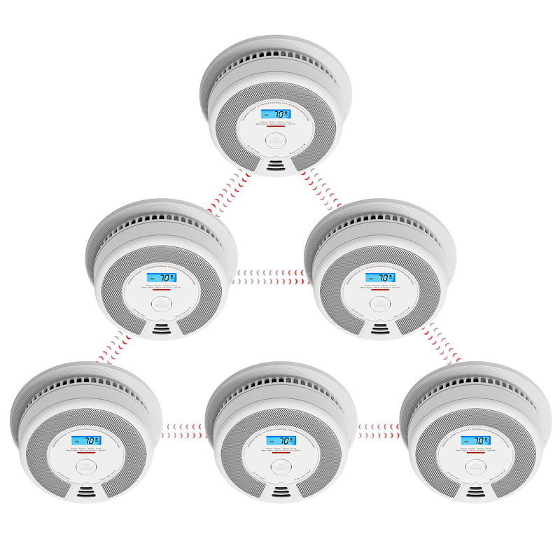 3 Pack SC07-W Wireless Interconnected Combination Smoke and Carbon Monoxide Detector