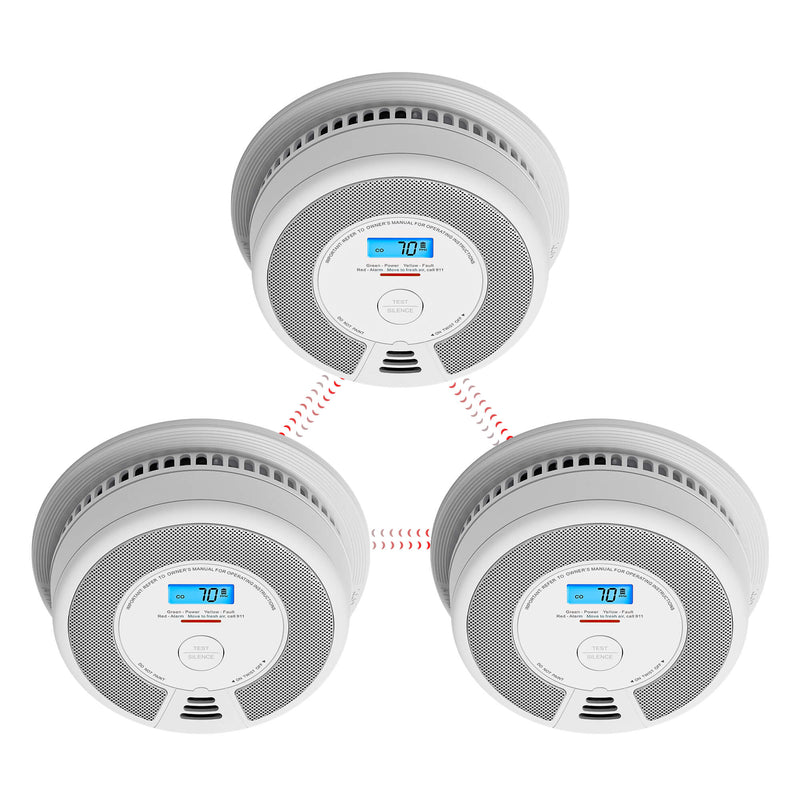 X-Sense SC07-W Interconnected Smoke & Carbon Monoxide (CO) Detector with 10-Year Battery