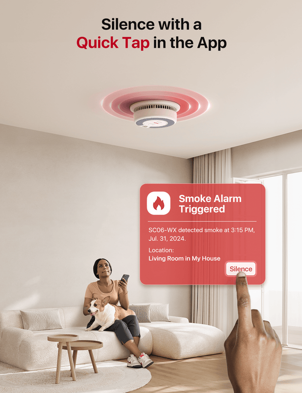 SC06-WX Smart Combo Smoke Detector& Carbon Monoxide Alarm, Enhanced Home Safety with Wi-Fi Connectivity