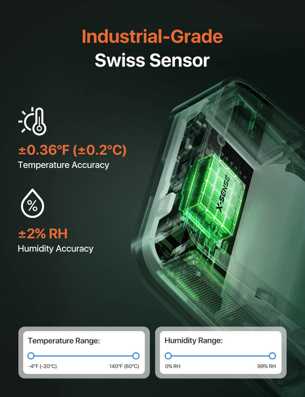 Smart Indoor Thermo-Hygrometer with LCD Display & App Control | X-Sense STH0A, STH0A31