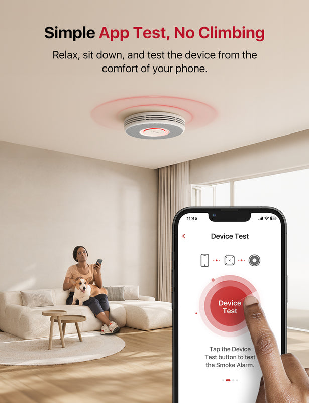 Smart Wireless Interconnected Smoke Detector with Voice Alerts, X-Sense XS0B-MR