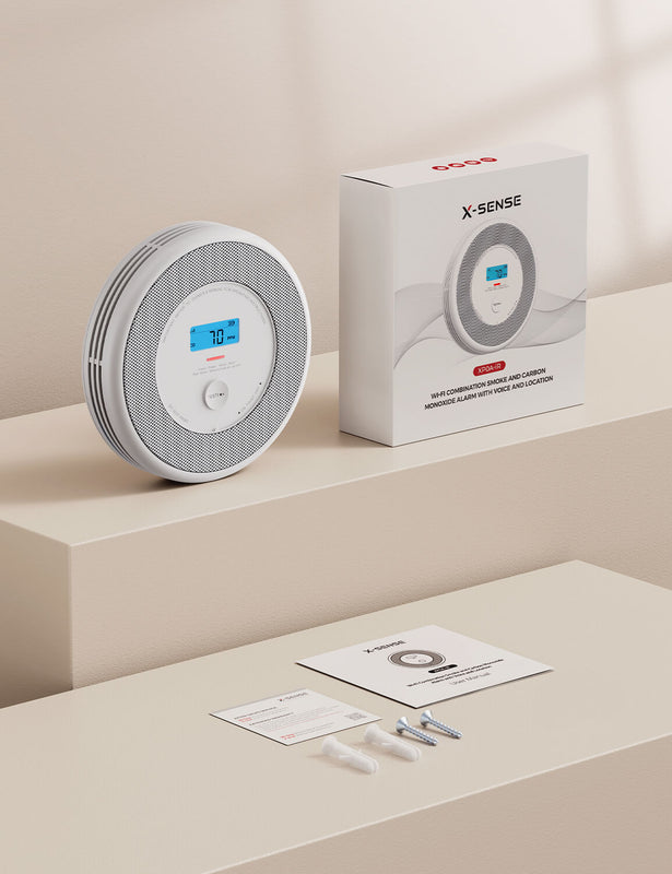 X-Sense Ultra-Slim Wifi Combo Smart Smoke and CO Detector with Voice Alerts, XP0A-iR