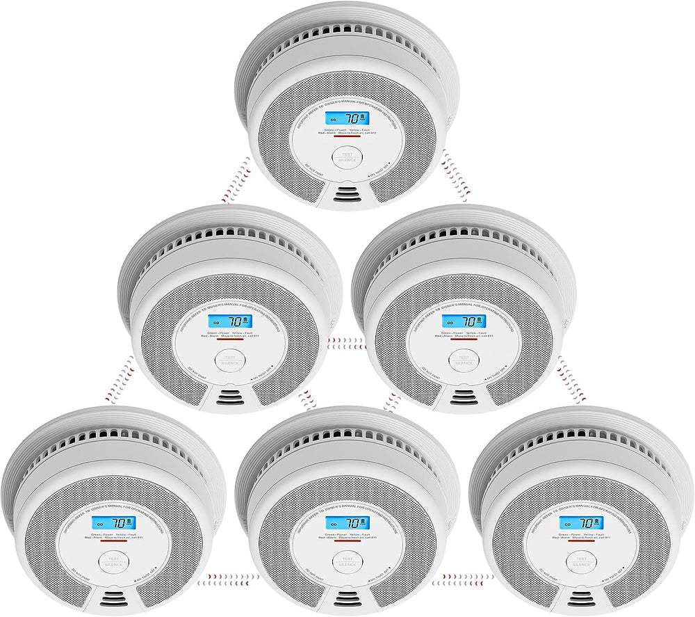 SC07-W Wireless Smoke & Carbon Monoxide (CO) Detector with 10-Year Battery and LCD