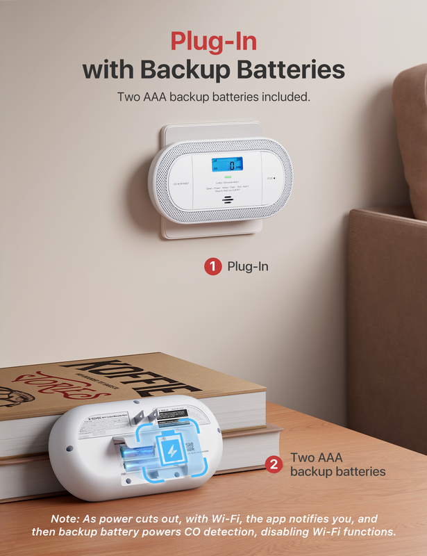 X-Sense Wi-Fi Plug-in Carbon Monoxide Detector XC0C-iA