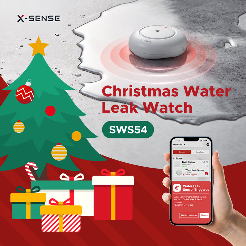 X-Sense Smart Water Leak Detector SWS51&SWS54, work with the SBS50 Home Safety Hub