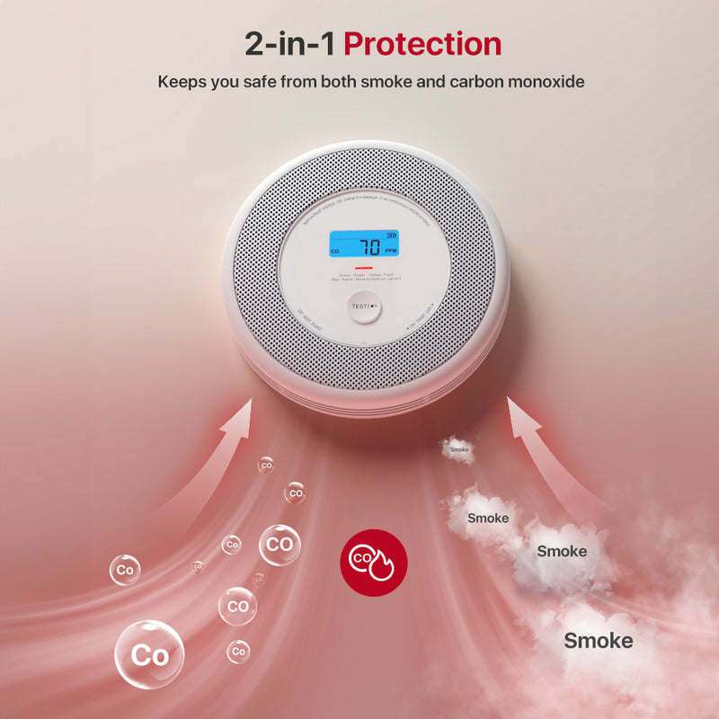 Smart Wi-Fi Interlinked Smoke and Carbon Monoxide Detector with Voice Alerts| X-Sense XP0A-MR, XP0A-MR31