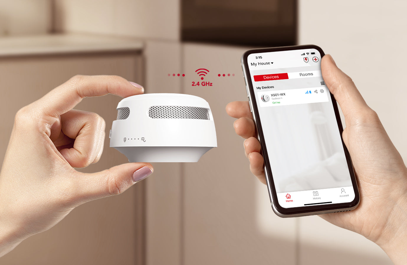 X-Sense Smart Smoke Detector Fire Alarm with Replaceable Battery, Wi-Fi  Smoke Detector, App Notifications with Optional 24/7 Professional  Monitoring