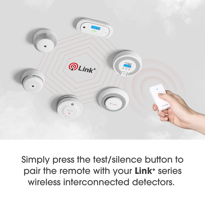 3-Pack XC01-WR Wireless Interconnected CO Alarms + 1-Pack RC01 Pro Remote Controller