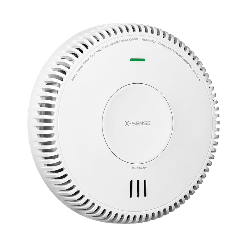 X-Sense AC Hardwired Combination Smoke and Carbon Monoxide Detector,  Hardwired Interconnected Smoke and CO Detector Alarm with Replaceable  Battery